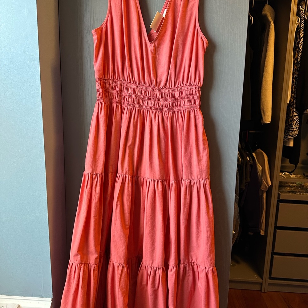 Mauve By Anthro Pink Tiered Ruffled Halter Sundress - Picture 4 of 5